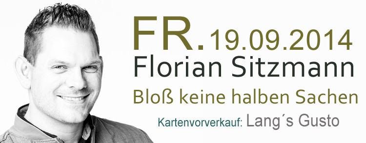 Florian Sitzmann liest im Lang´s Gusto