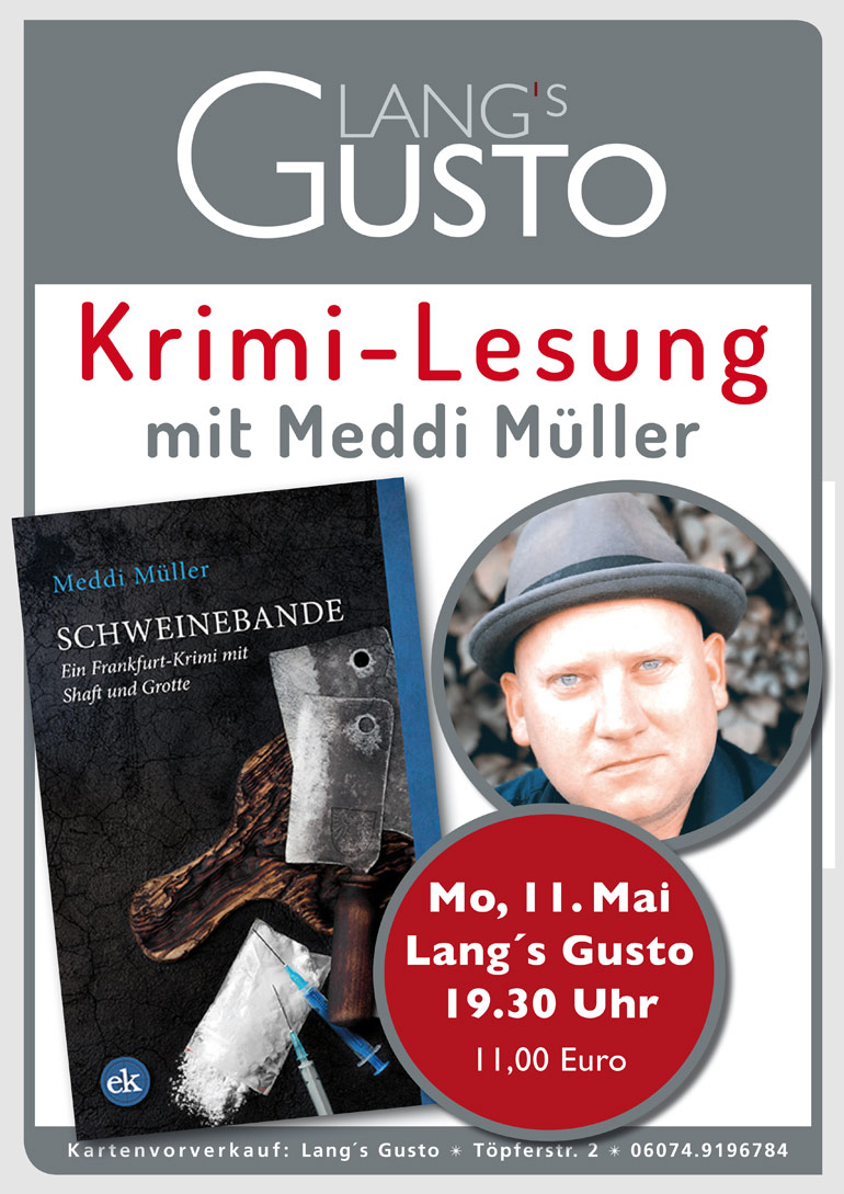 Krimi-Lesung mit Meddi Müller "Schweinebande"