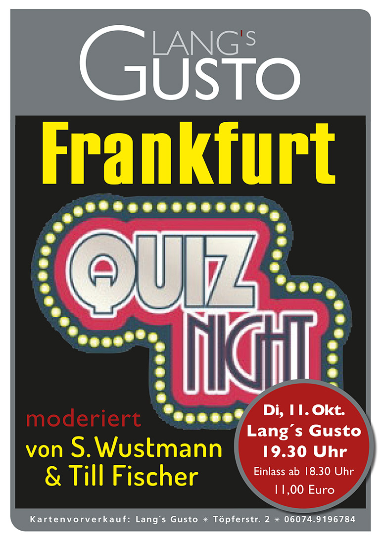 Das Frankfurt Quiz mit Silke Wustmann und Till Fischer