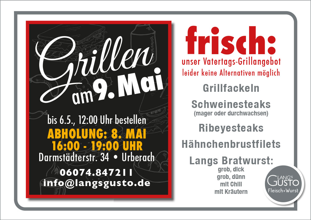 Grill-Angebot-Vatertag