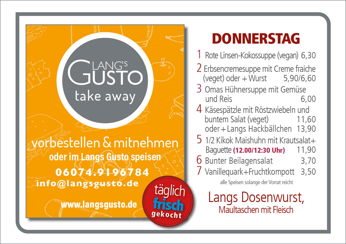 Gusto-Tagesplan-Donnerstag