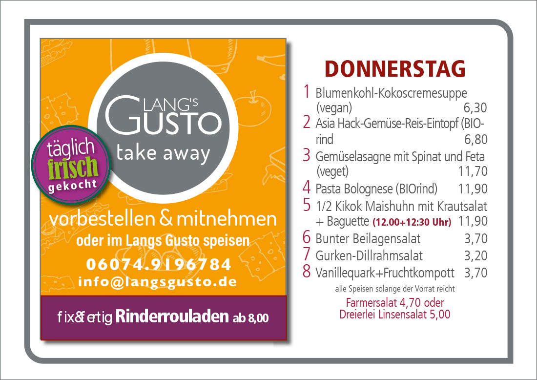 Gusto-Tagesplan-Donnerstag