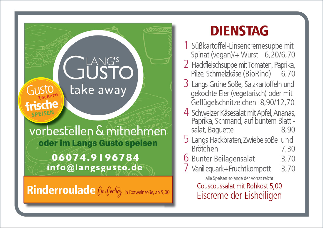 Tagesplan-Dienstag