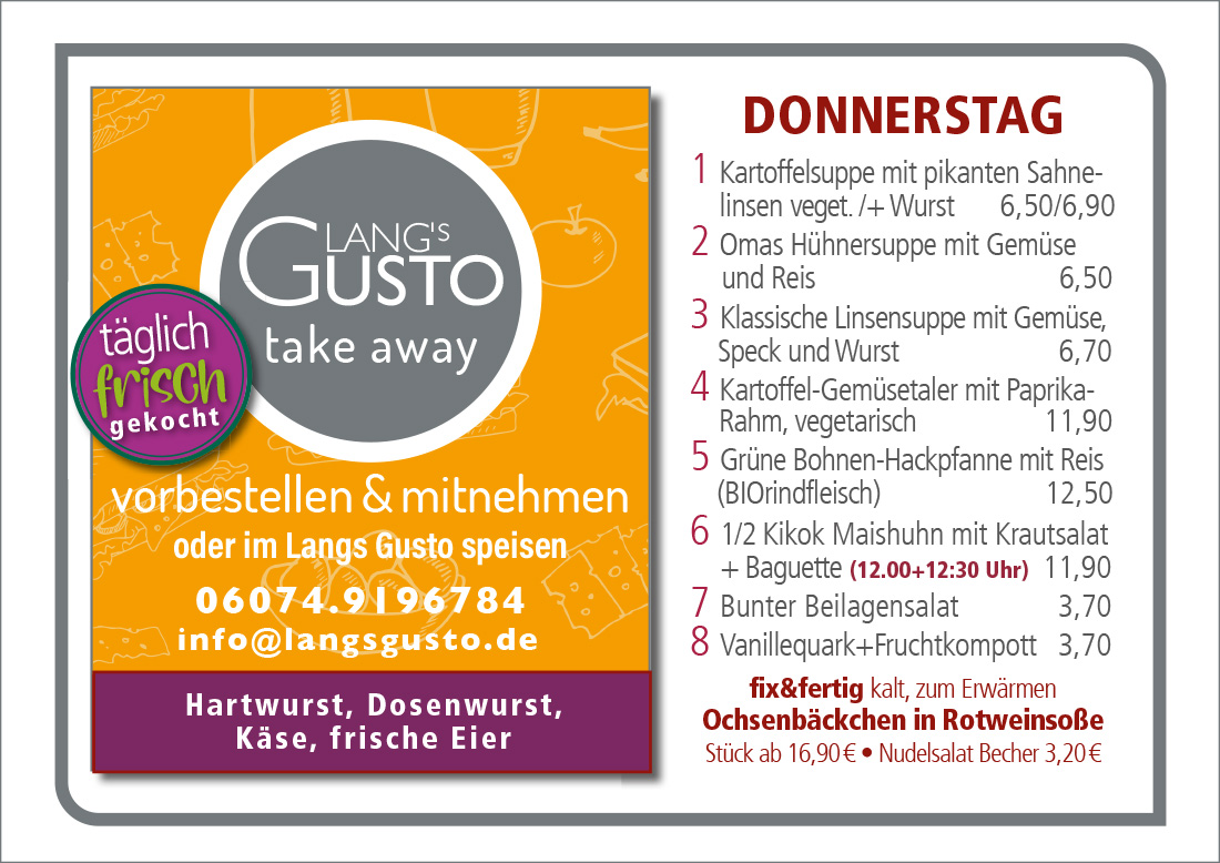 Gusto-Tagesplan-Donnerstag