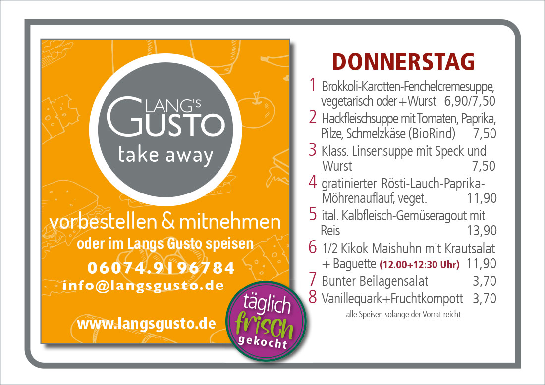 Gusto-Tagesplan-Donnerstag