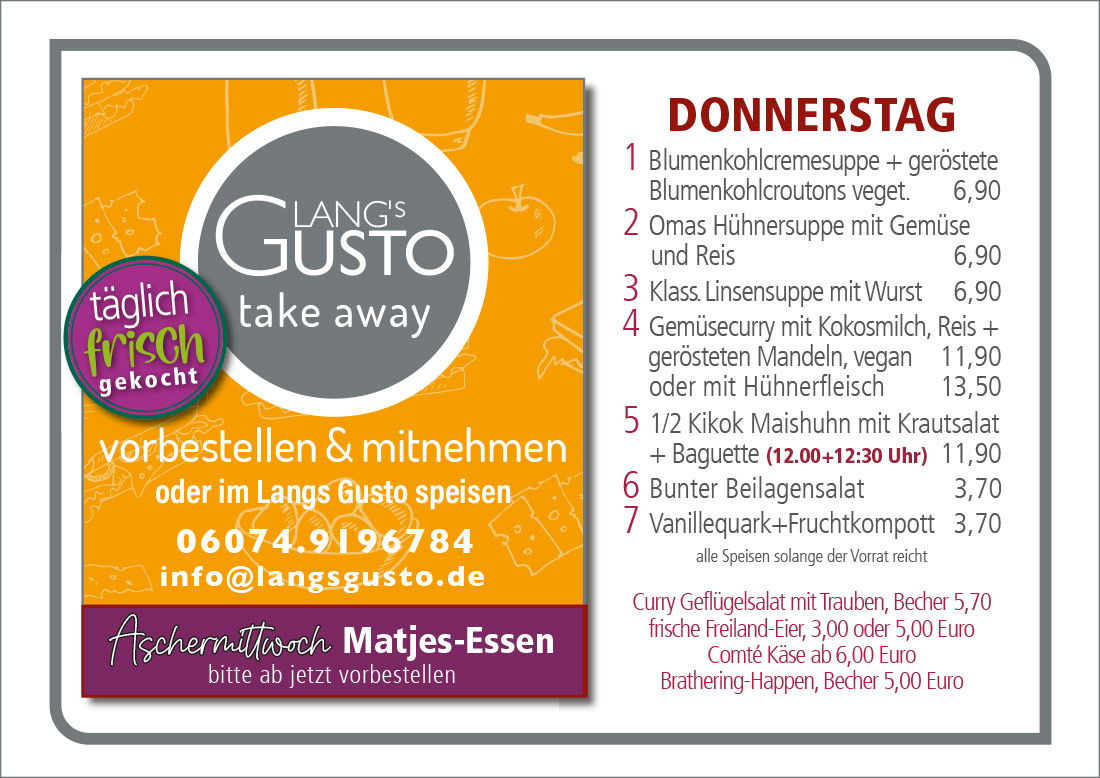 Gusto-Tagesplan-Donnerstag